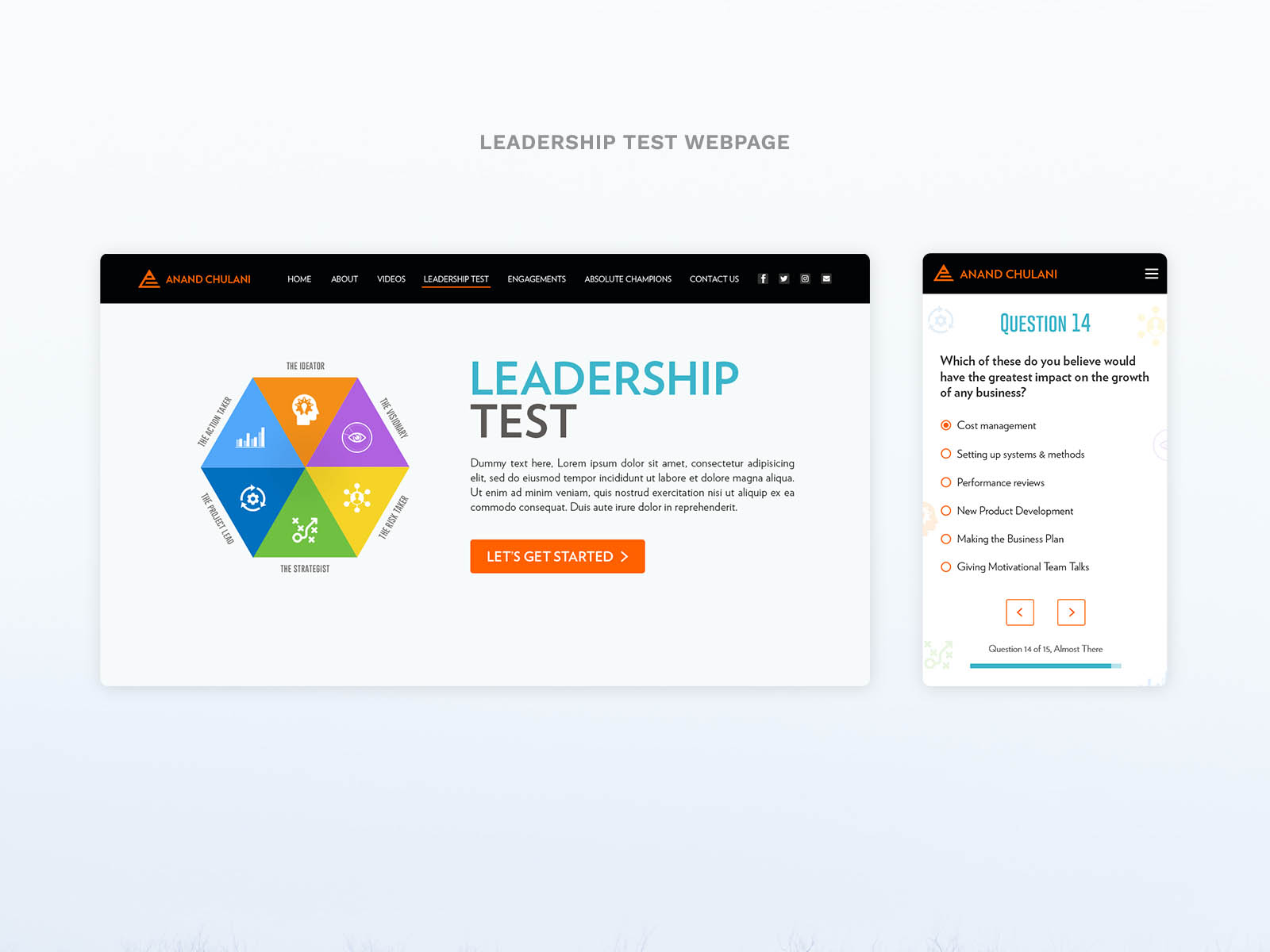 Leadership Test Page for Anand Chulani